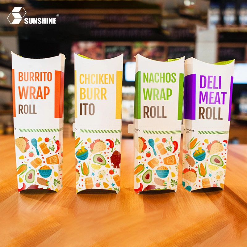 Custom Printed Restaurant to Go Branded Packaging Hot Dog Catering Fast Food Takeaway Paper Burger Fried Chicken Boxes