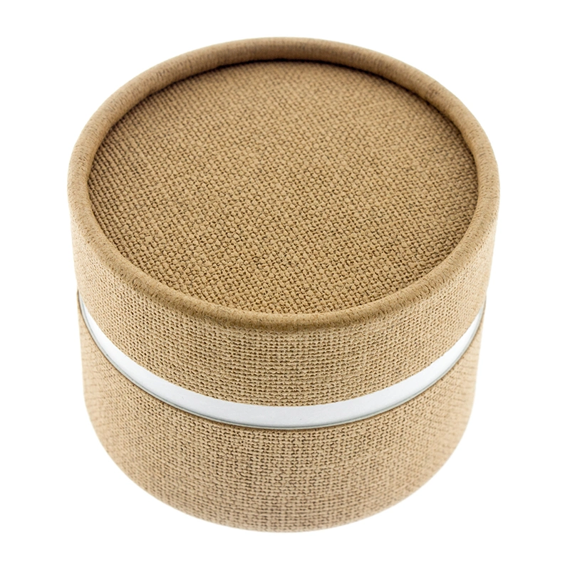 Small Brown Jute Coated Paper Tube, Gift Box