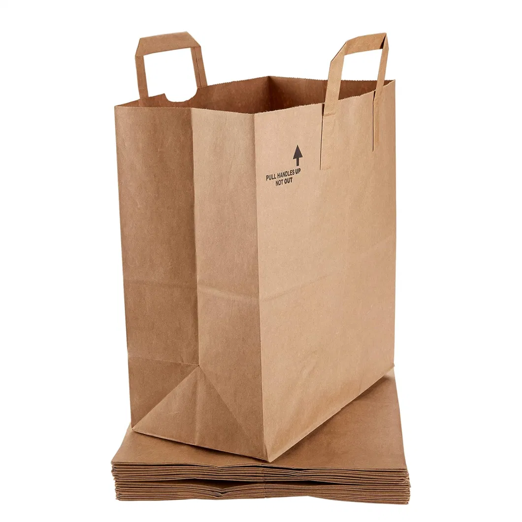 12X7X14 Inches Heavy Duty Kraft Brown Large Paper Grocery Bags