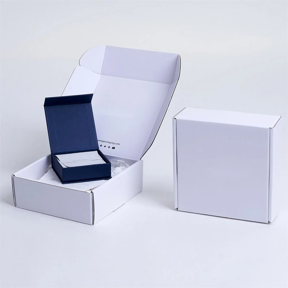 Custom Small Paper Cardboard Ring Drawer Packaging Jewellry Box and Bag with Logo Printed