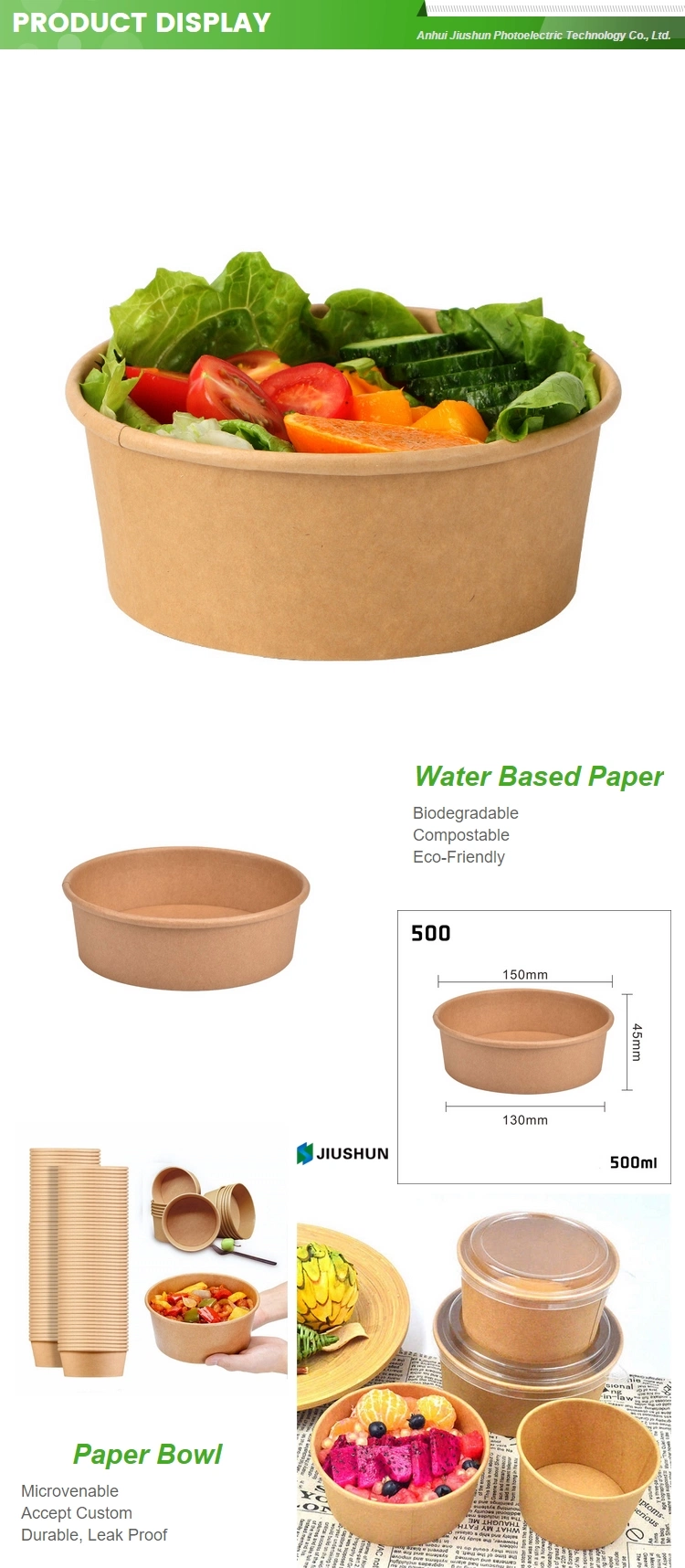 Food Box Take out Disposable Container Box Kraft Paper Packaging