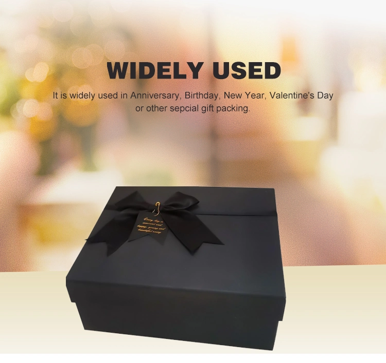 Luxury Custom Sturdy Kraft Paper Square Black Gift Boxes Cardboard Jewelry Gift Box with Lids