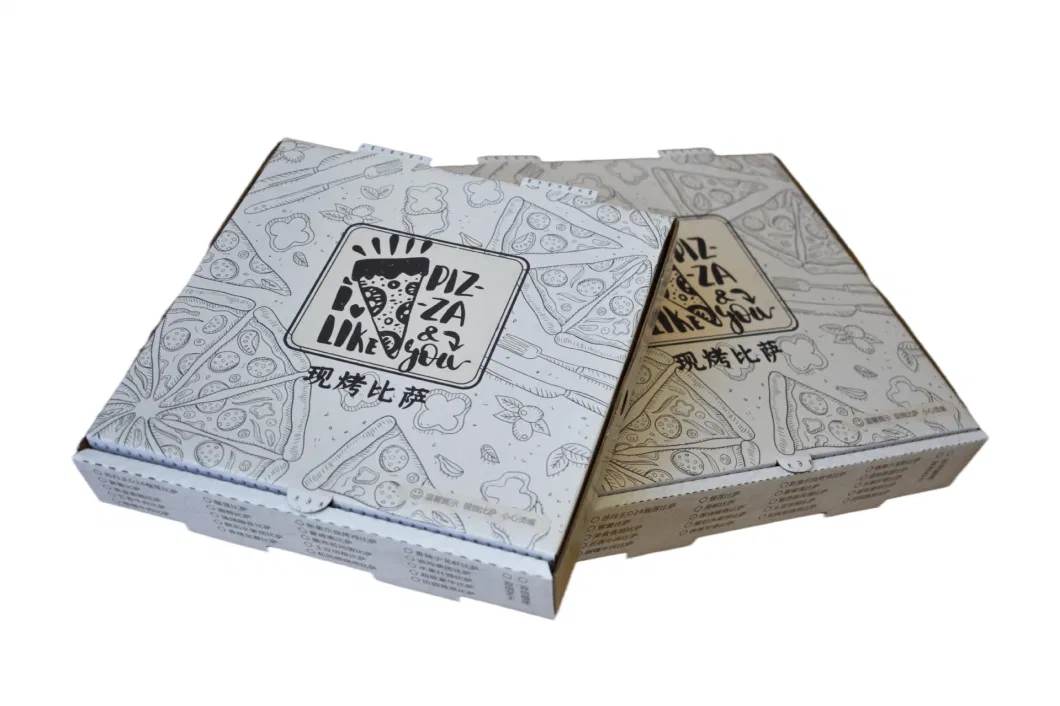 Wholesale High Quality Take Away Customized Printing Pizza Box 10 Inch Paper Pizza Box