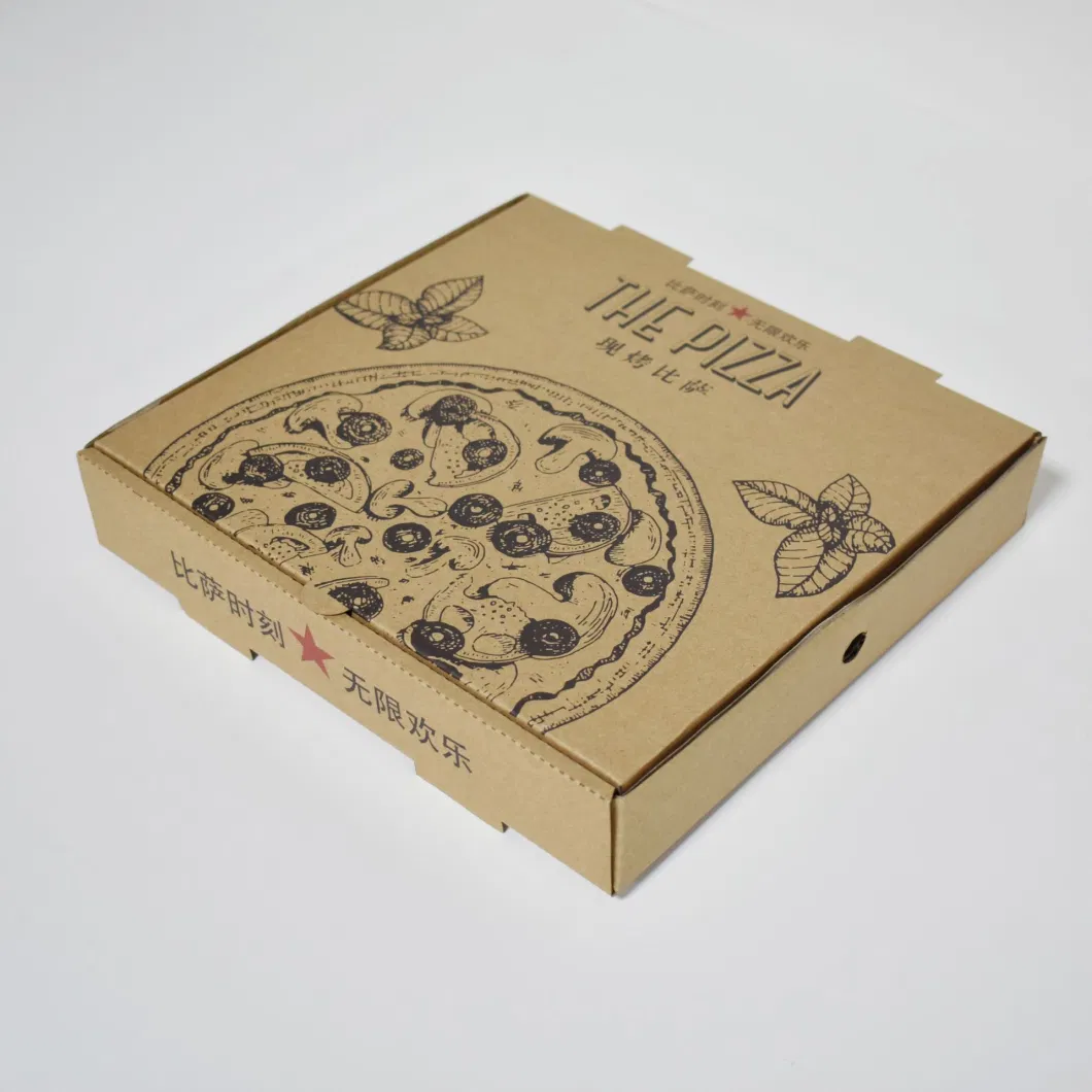 Wholesale High Quality Take Away Customized Printing Pizza Box 10 Inch Paper Pizza Box