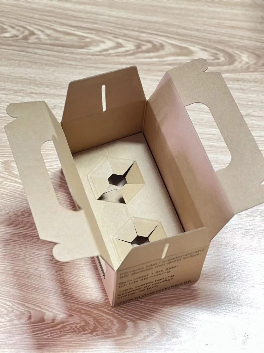 Custom Corrugated Bottle Corrugated Kraft Paper Box with Window