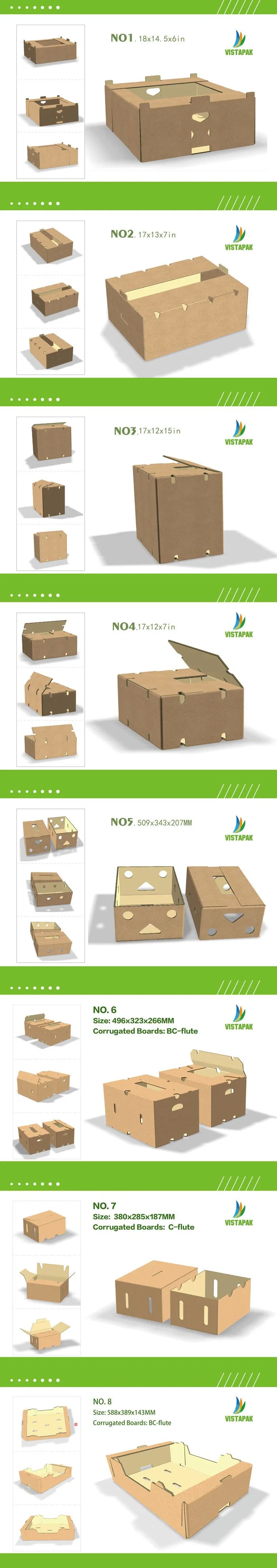 Custom Printed Corrugated Cardboard Paper Cherries Avocado Pineapple Pear Orange Apple Lemon Mango Banana Fruit Vegetable Packing Packaging Shipping Carton Box