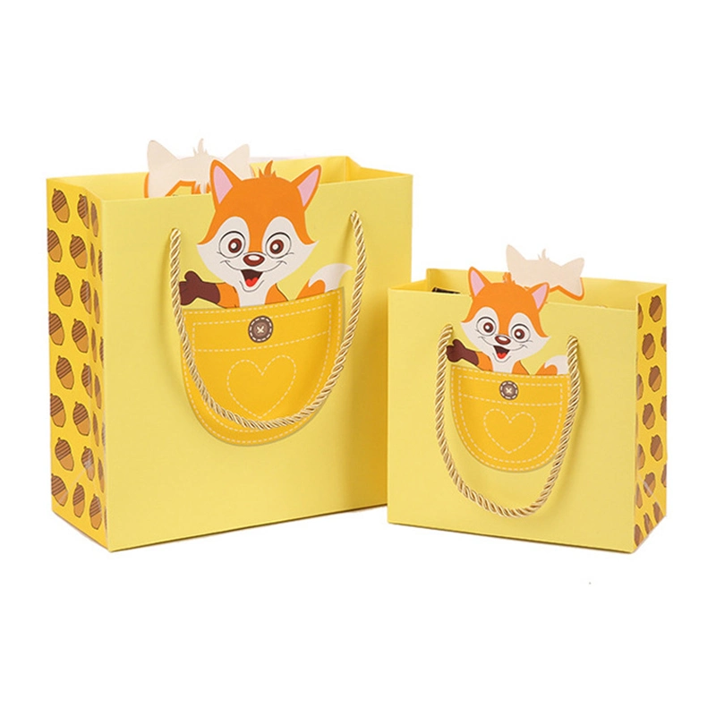 China Customized Pink Printed Paper Bags and Boxes with Matching Rope Handles