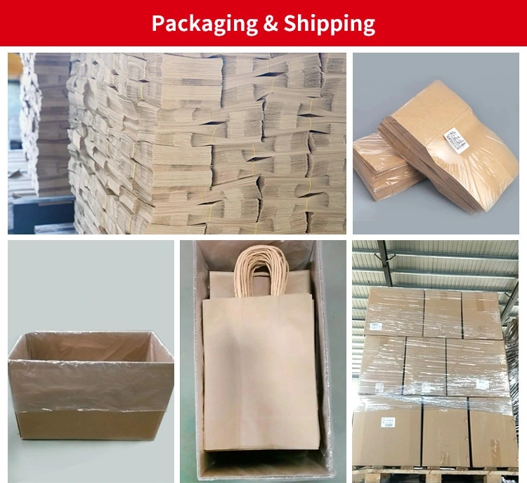 Wholesale White Brown Kraft Shopping Paper Bag with Paper Handles