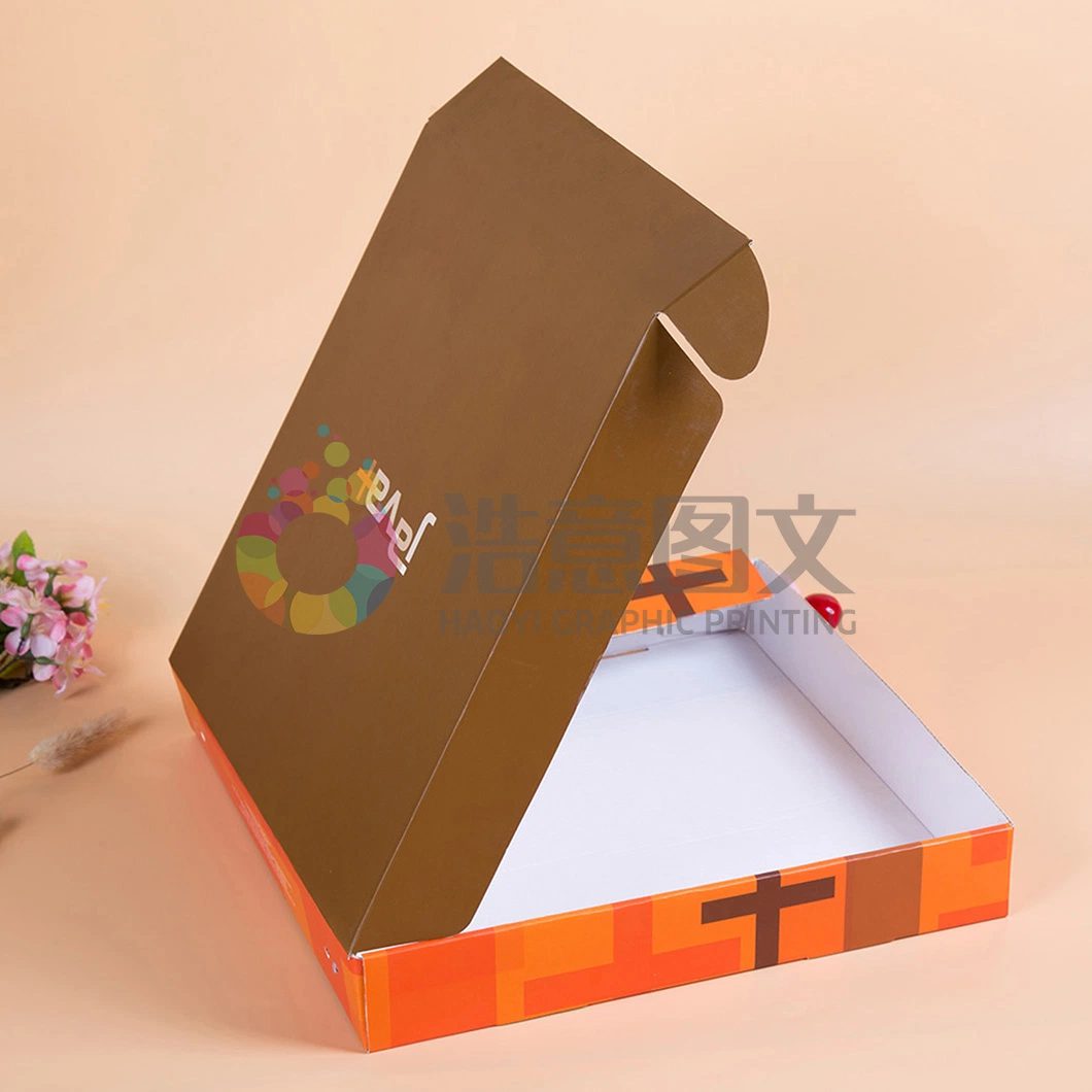 Wholesale Custom 8 10 12 14 Inch Eco Friendly Box Package Food Grade Container Brown Kraft Paper Carton Packaging Boxes Corrugated Shipping Pizza Box with Logo