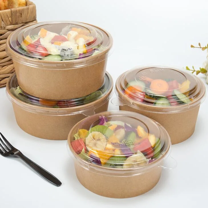 Disposable Kraft Paper Takeaway Box Fruit Vegetable Steak Box