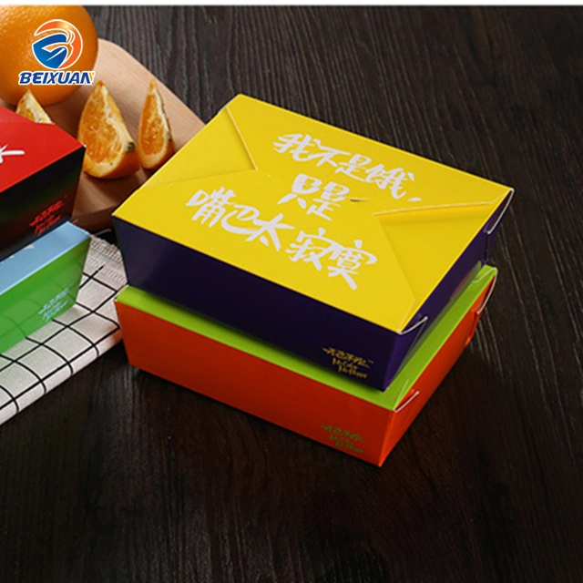 Customized Disposable White Packaging Paper Box for Food