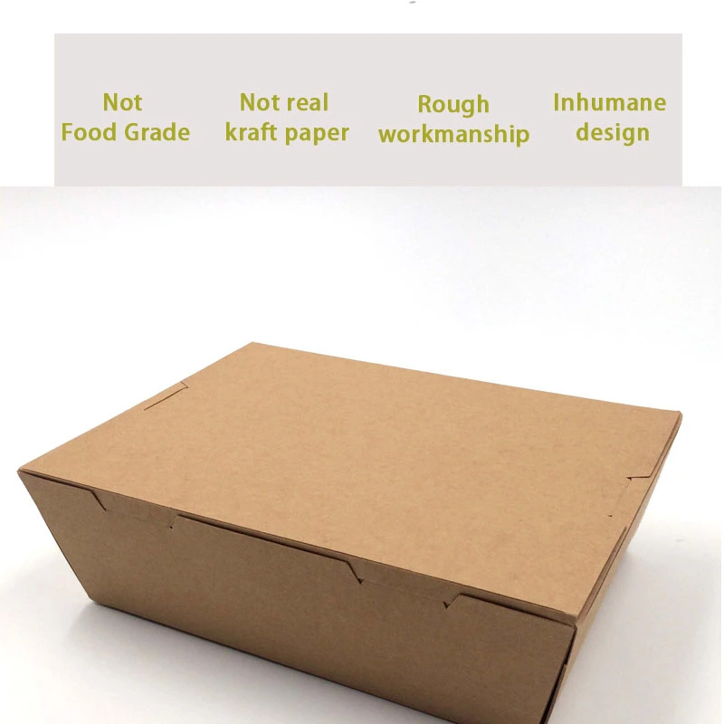 Biodegradable Kraft Food Paper Packaging Hamburger Box Hotdog Box Chips Box Delivery Food Packaging Container Box