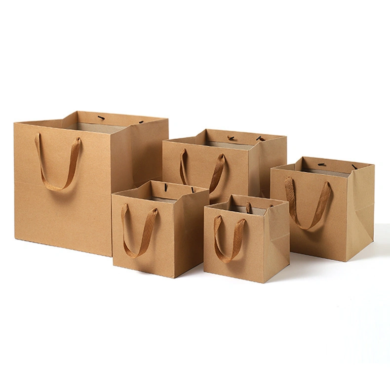 Luxury High Quality Custom Handle Paper Shopping Packaging Gift Bags with Ribbon