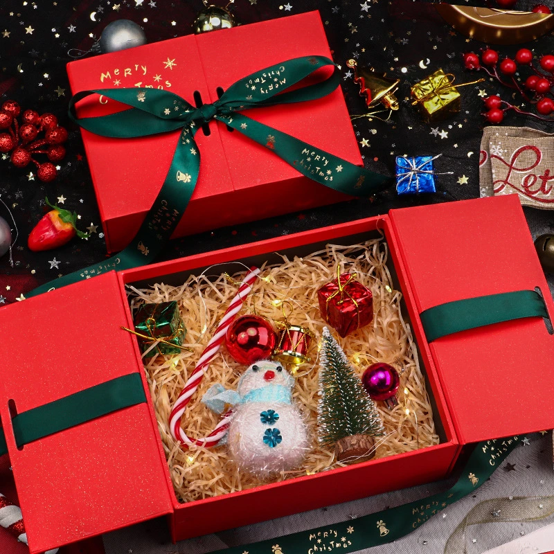 Luxurious Merry and Bright Christmas Surprise Gift Box Paper Bag