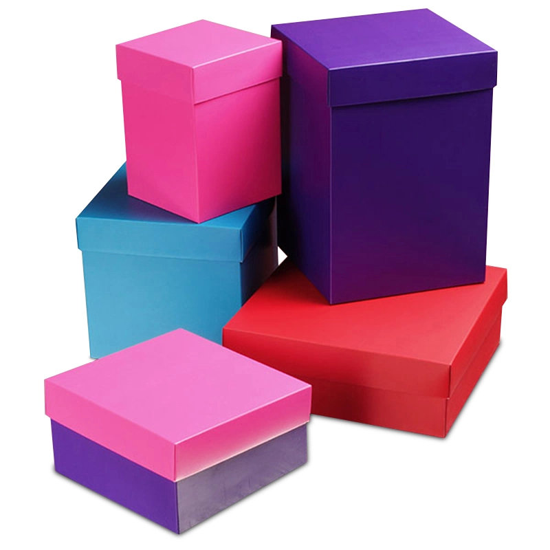 Fashionable Hot Foil Printed Rigid Cardboard Pink Jewelry Packaging Paper Gift Box