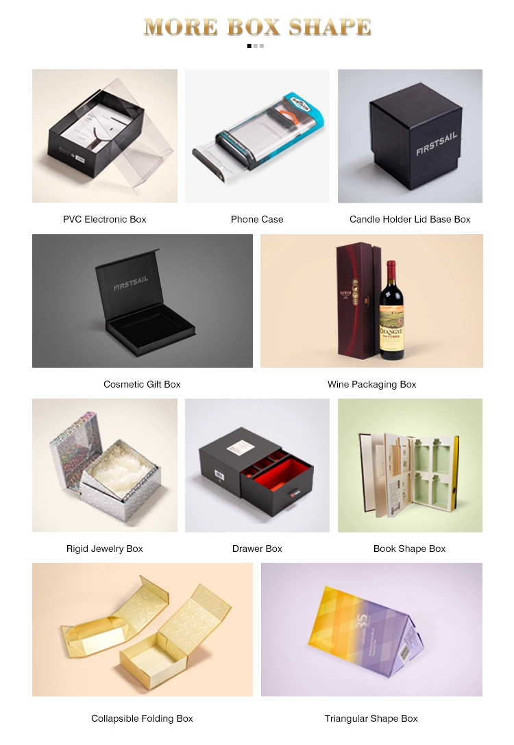 Firstsail Square Shape Hard Rigid Foldable Magnetic Candle Holder Pacage Box Perfume Paper Gift Packing with EVA Foam