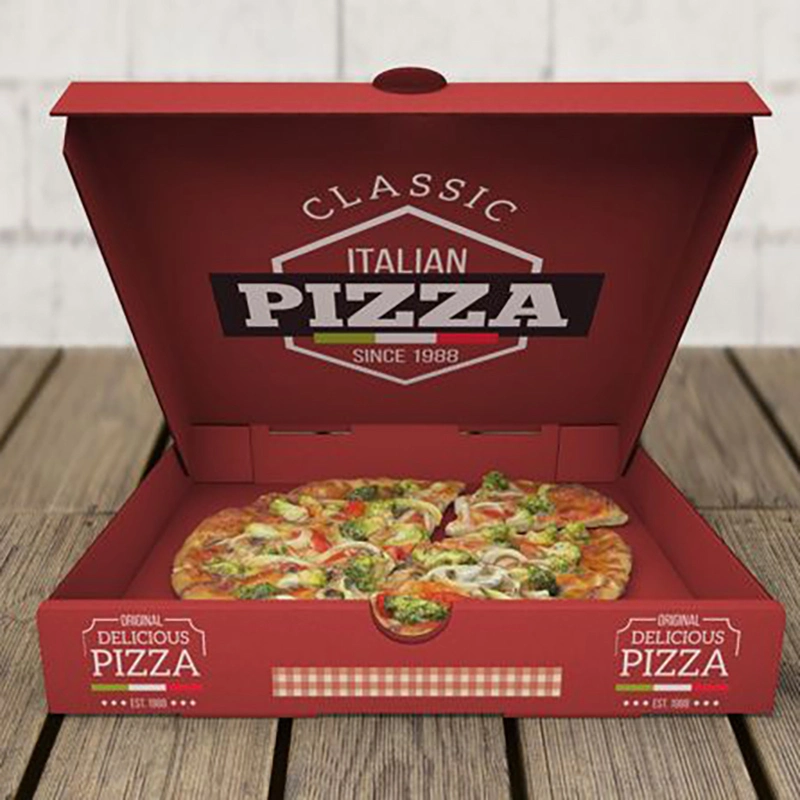 Wholesale High Quality Take Away Customized Printing Pizza Box 10 Inch Paper Pizza Box