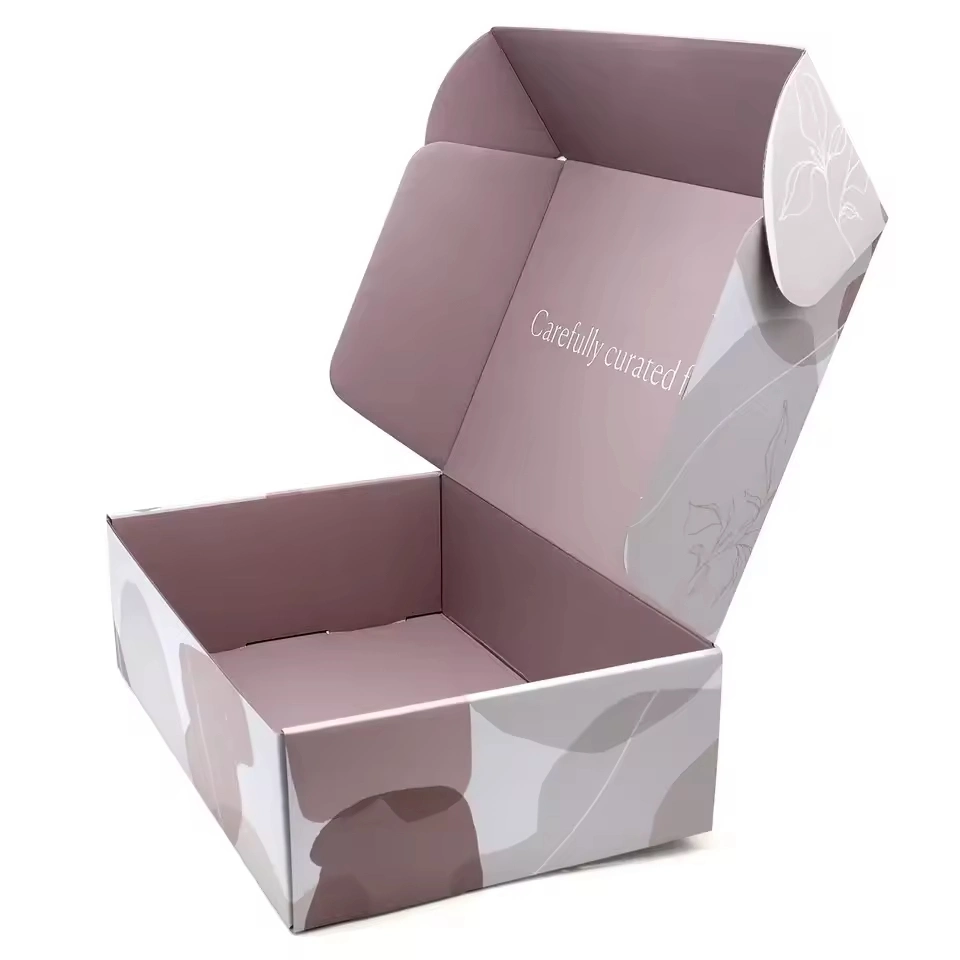 Custom Logo Self Care Packaging Box Black Paper Mailer Box Eco-Friendly Natural Beauty Mailing Shipping Boxes