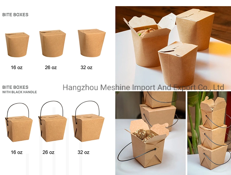 Custom Printed Take Away Lunch Box Container/Salad Soup Bowl/Kraft Paper Food Packaging Boxes