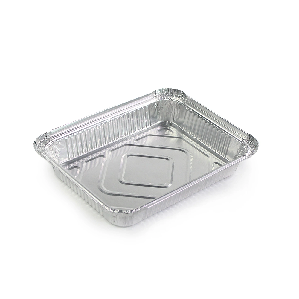 High Quality and Low Price Disposable Takeaway Food Aluminum Foil Packaging Container with Paper Lids 83120