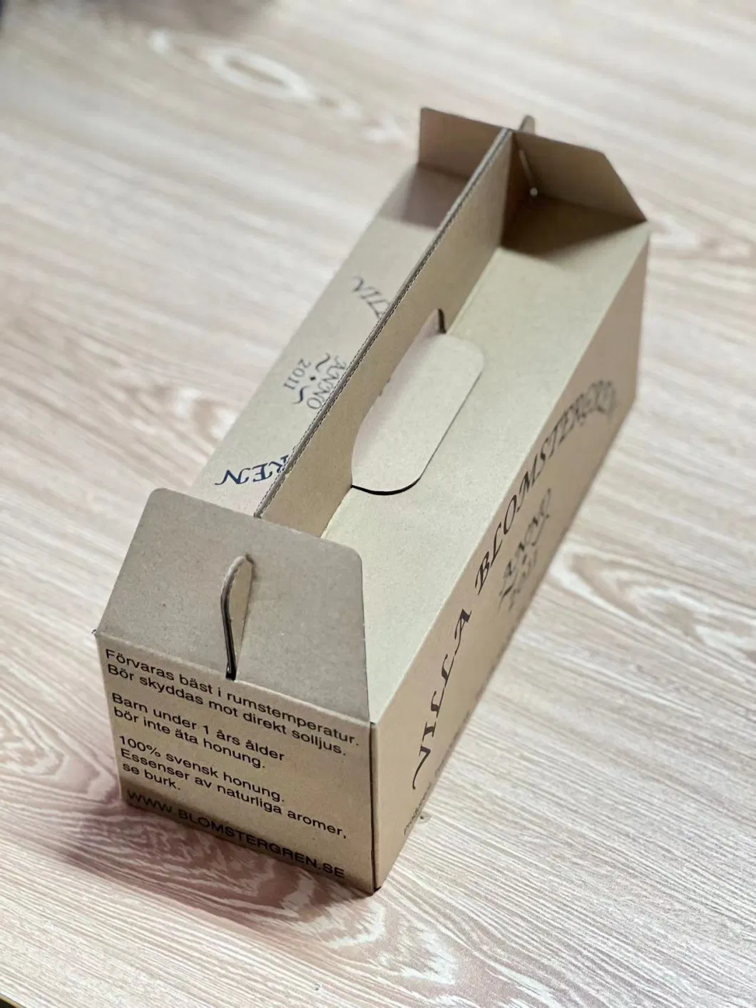 Custom Corrugated Bottle Corrugated Kraft Paper Box with Window