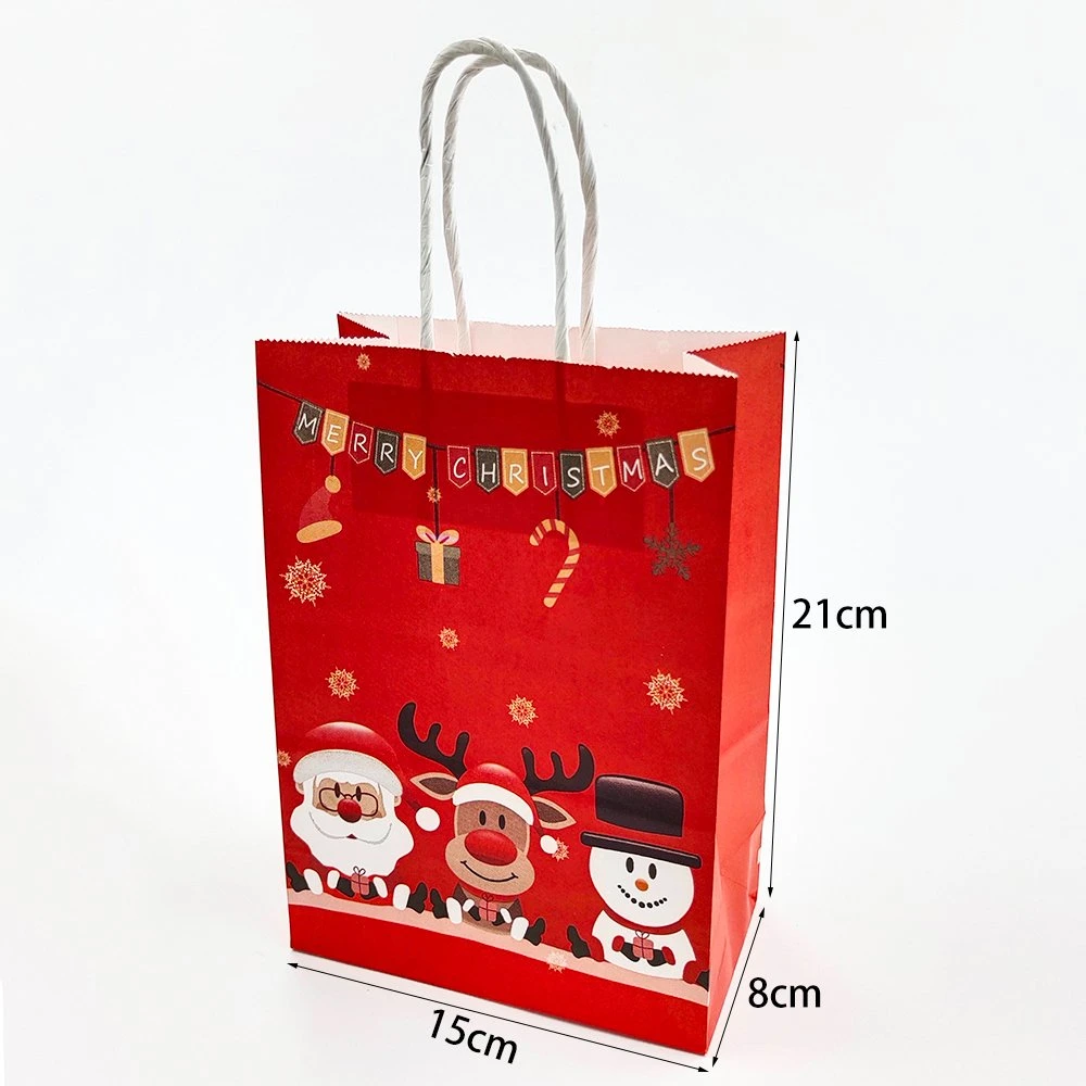 Merry Christmas Paper Gift Box Chocolate Cookie Candy Box Packaging Box Party New Year Xmas Noel Natal Navidad Decoration Handbag Tote Bag