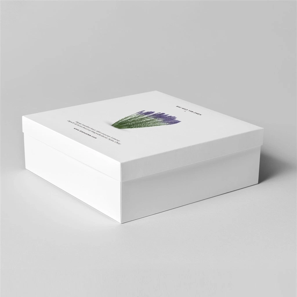 White Coated Paper Strong Gift Box with Color Printed for Flower Packaging