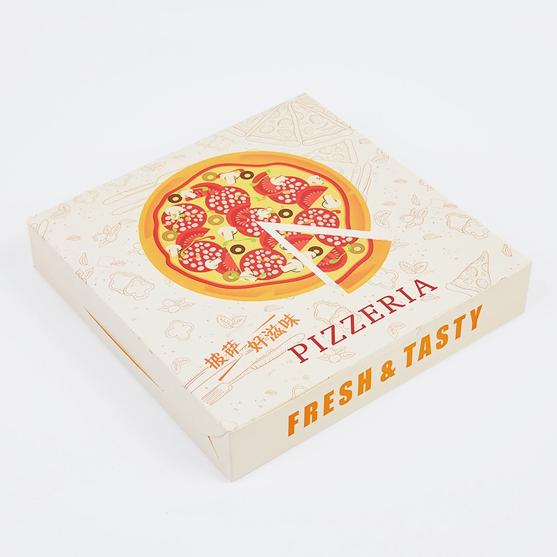 Takeaway Wholesale Customized Printed Paper Pizza Box Compostable High Quality Corrugated Pizza Box with Logo