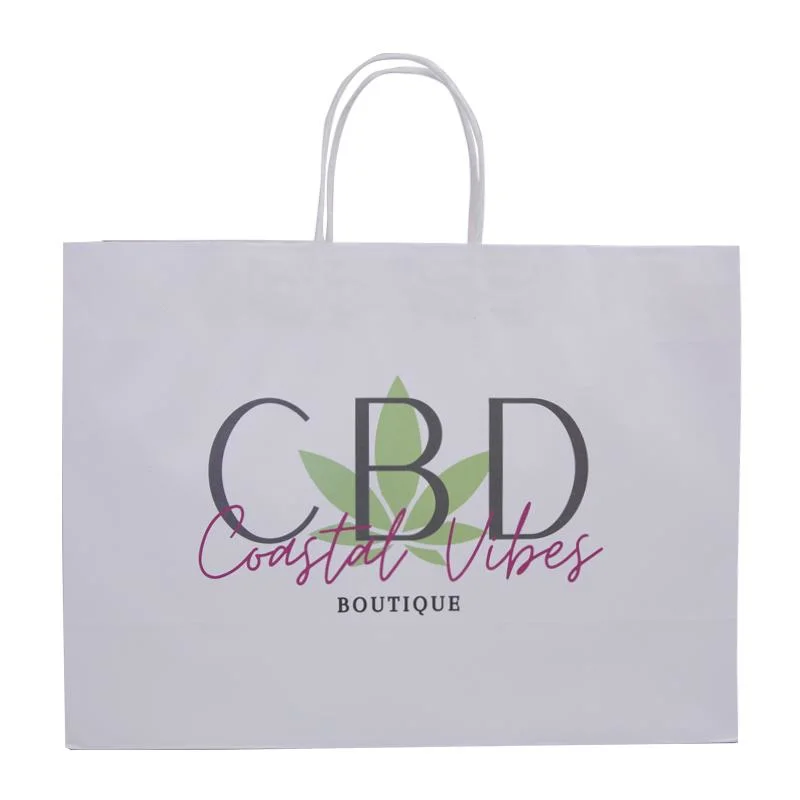 Luxury Black Gift Paper Bag Custom Printed Logo for Shoes Clothes Shopping Wedding Gift Jewelry Packaging with Ribbon Handles