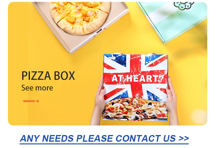 New Design Color Printing Customized Size Paper Packaging Pizza Bag