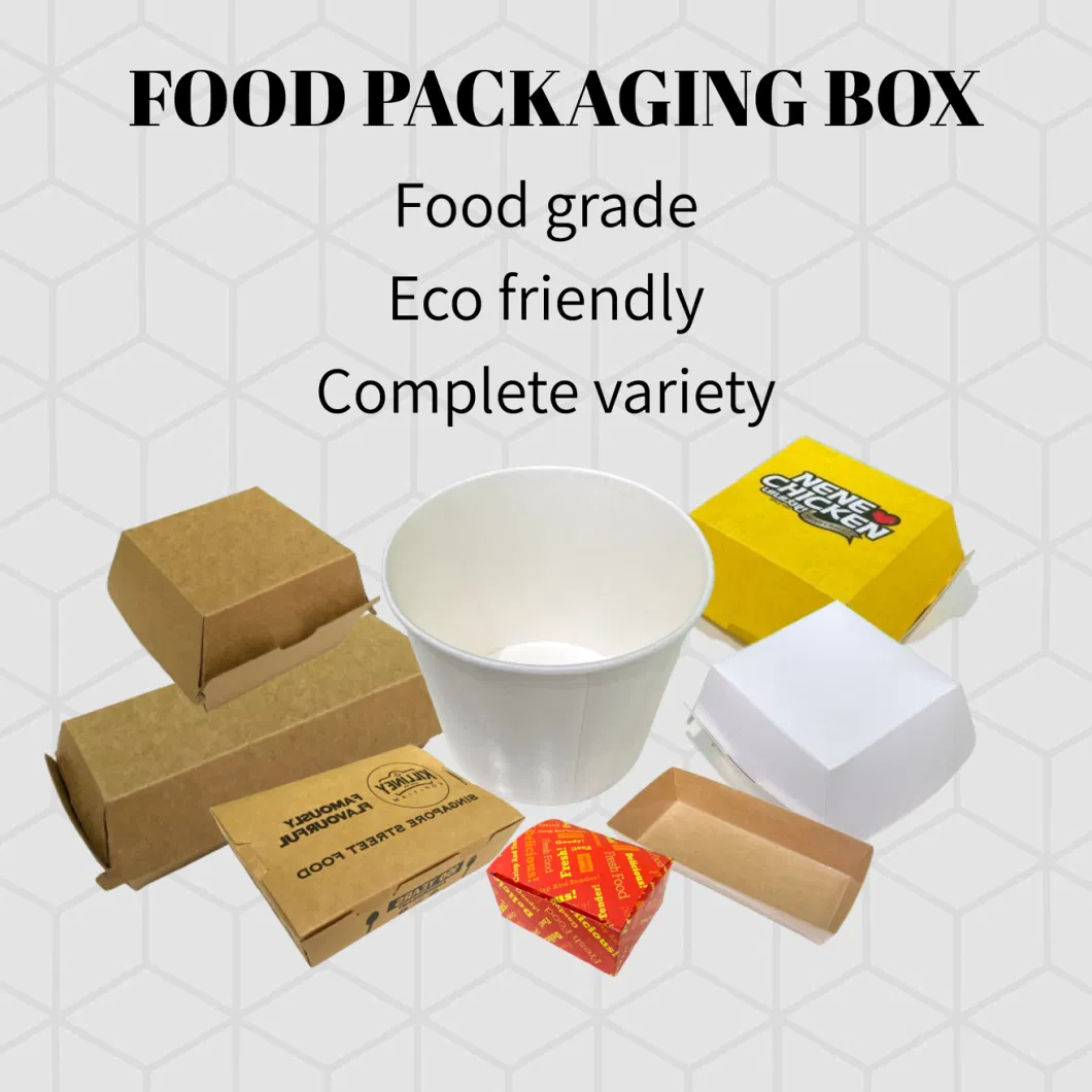 Custom Size Hamburger Box Corrugated Paper Disposable