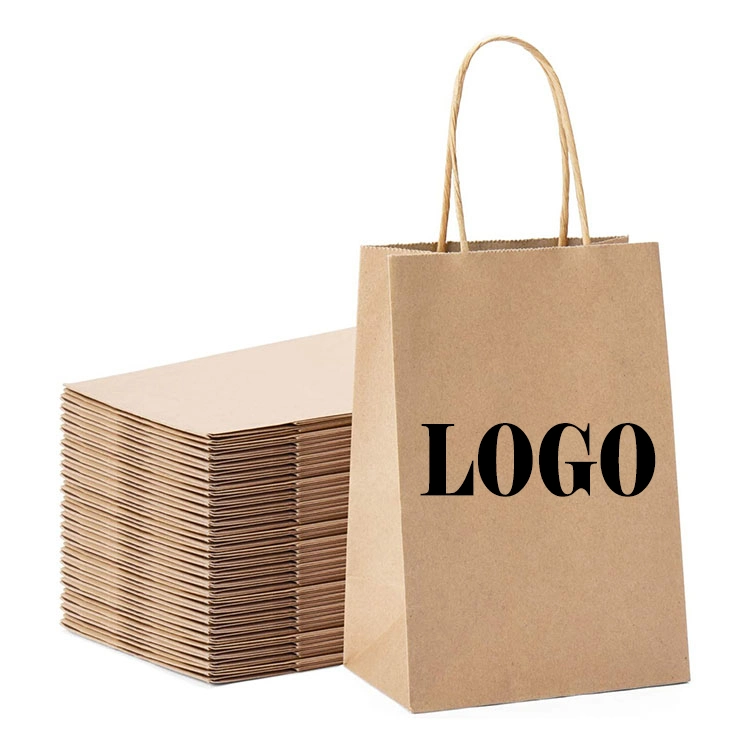 Kraft Paper Shopping Gift Packaging Bag with Die Cut Handle