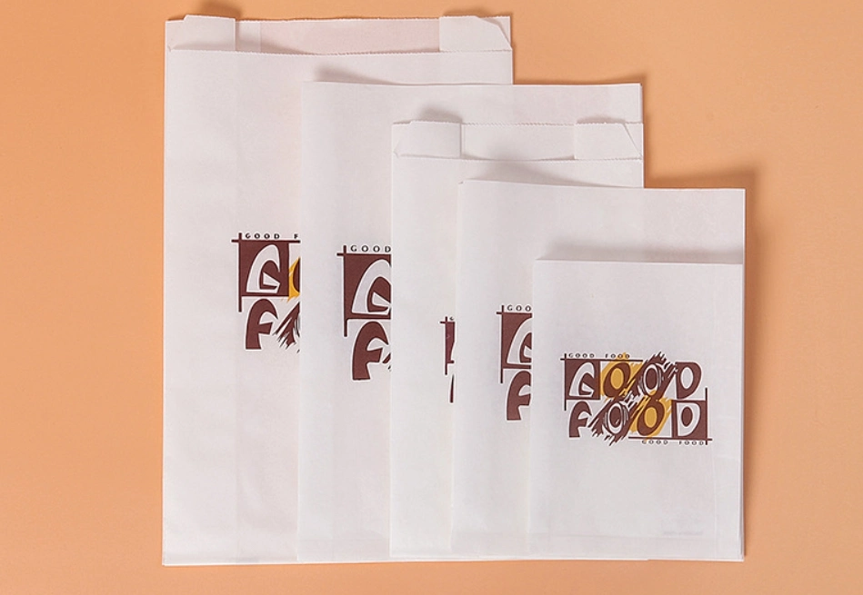 Greaseproof Paper Bag for French Fries Pizza Pancake Strawberry Pie Sandwich Paper Bag Package