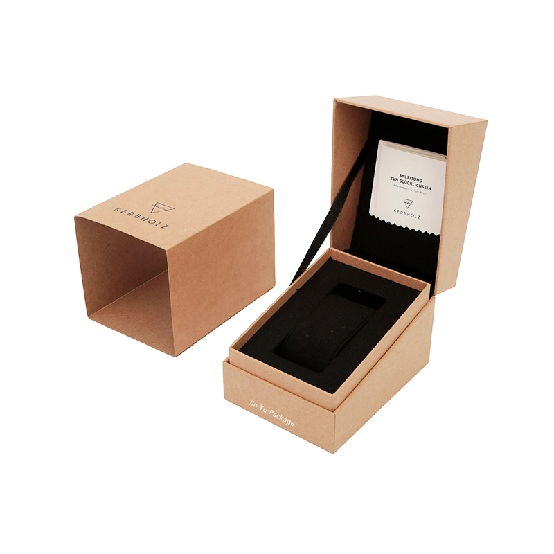 High End Custom Classic Kraft Paper Hinge Watch Gift Jewelry Packaging Boxes Wholesale