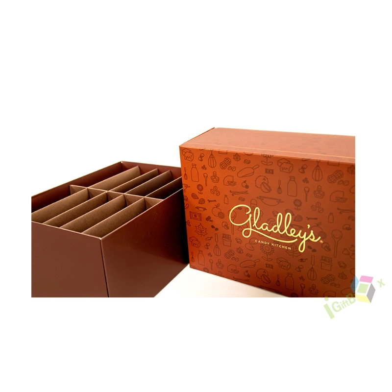 Wwholesale Different Specifications Handmade Chocolate Paper Gift Box with Divider Design