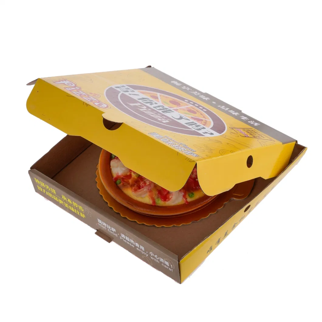 Custom Pizza Box Paper-Gift-Box Pizza Box Carton Pizza Boxes Fast Food Packaging Hamburger Takeaway Paper Boxes with All Shapes and Size