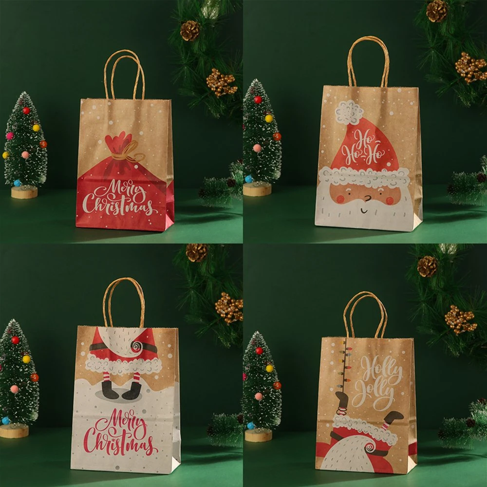 Merry Christmas Paper Gift Box Chocolate Cookie Candy Box Packaging Box Party New Year Xmas Noel Natal Navidad Decoration Handbag Tote Bag