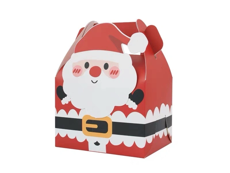 Eco Friendly Foldable Christmas Candy Dessert Cookie Paper Box with Logo Printing Xmas Sweet Biscuit Pastry Cardboard 3D Gift Package Boxes Cupcake Boxes