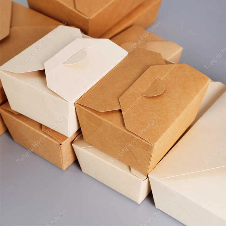 Wholesale Disposable Fruit Takeaway Lunch Kraft Paper Box Food Container Salad Box with Window