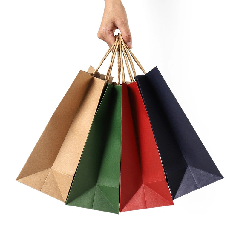 Hot Sale Custom Colored Twist Handle Small Paper Gift Bag