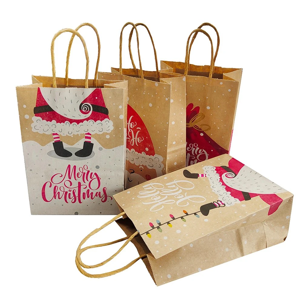 Merry Christmas Paper Gift Box Chocolate Cookie Candy Box Packaging Box Party New Year Xmas Noel Natal Navidad Decoration Handbag Tote Bag