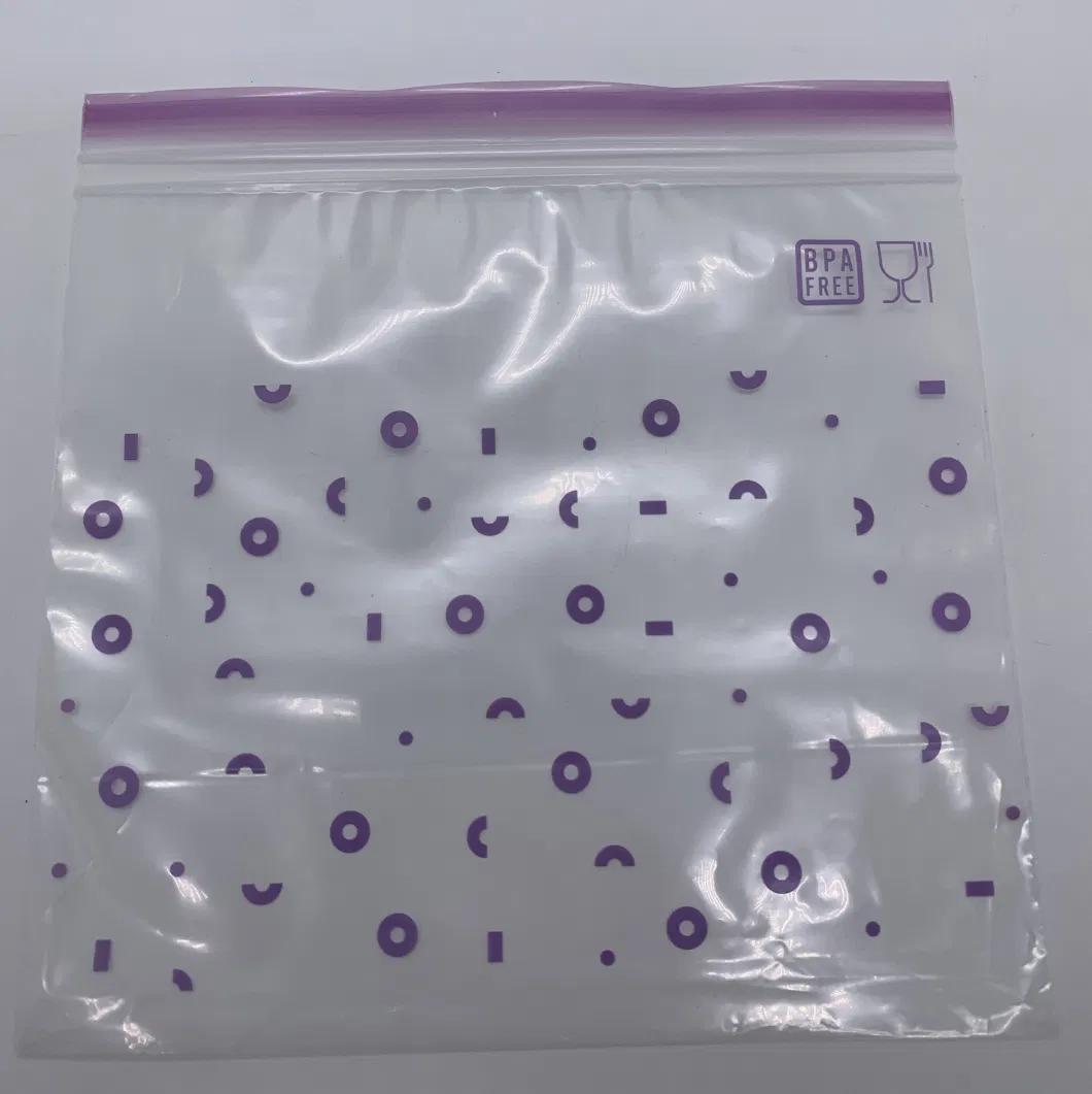 Customized Printed PE Zip Lock Freezer Bags with Paper Box Packaging