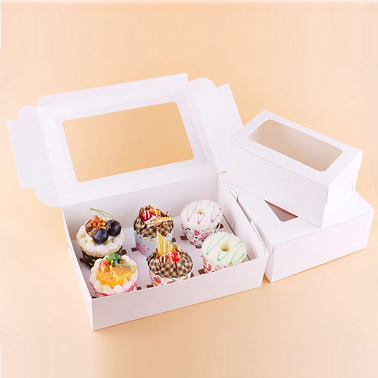 Cupcake Box Printed, Made in China Wholesale Custom Logo Good Quality All Size Colour Kraft Paper Food Cake Packaging Box Food Boxes