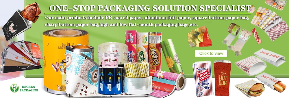 Hot Dog Wrapper Chicken Packaging Bags Aluminium Foil Packaging Bags