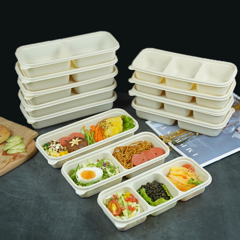 Custom Printed Paper Fast Food Containers Takeaway Packaging Biodegradable Take out Container