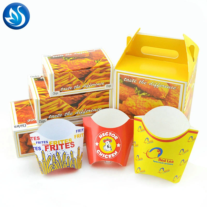 Hamburger Pizza Salad Fried Chicken Pasta Box Wholesale High Quality Kraft Paper Packaging Box Handmade Cardboard Box