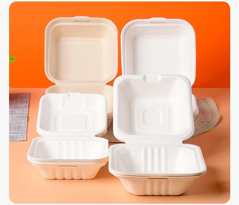 Dumpling Bread Box Plastic to Go Lunch Box Food Container Chip Burger Box