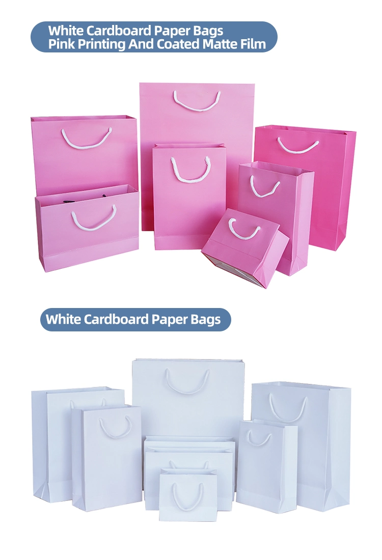 Customized Logo Design Printed Jwedding Small Luxury Paper Gift Bags with Handles