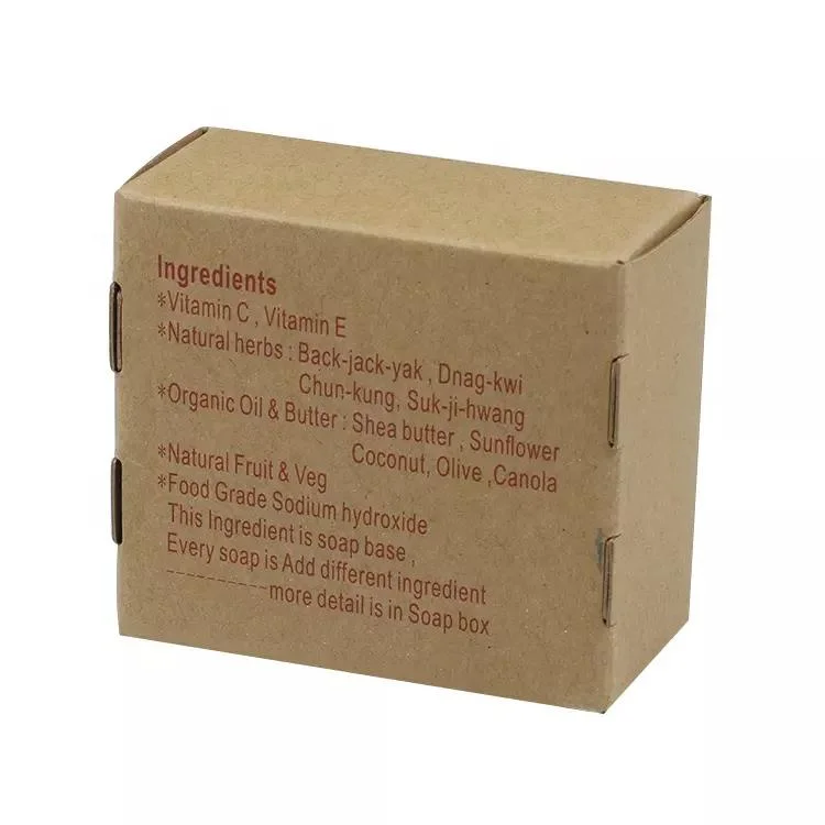 Recycled Brown Paper Kraft Die Cut Soap Packaging Box Cardboard Boxes for Soap