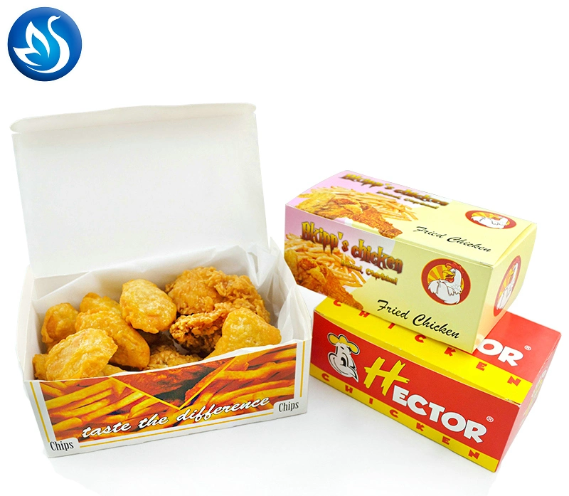 Hamburger Pizza Salad Fried Chicken Pasta Box Wholesale High Quality Kraft Paper Packaging Box Handmade Cardboard Box